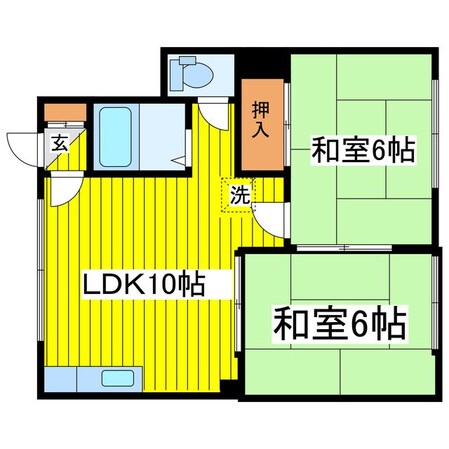 東区役所前駅 徒歩13分 3階の物件間取画像